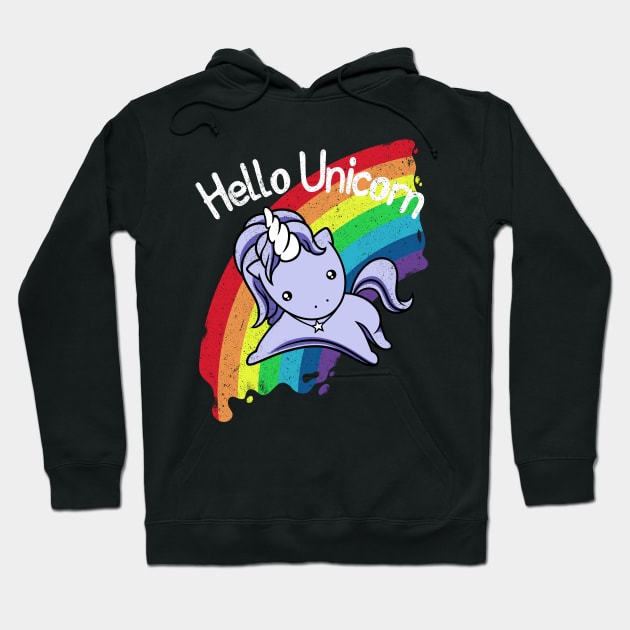 Hello Unicorn Hoodie by GillesBone